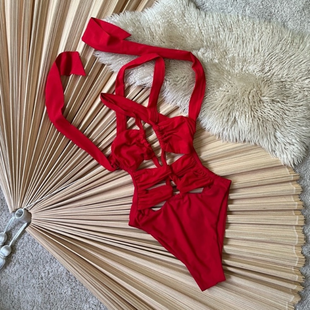 BLUE LIFE WOODSTOCK RED ONE PIECE SWIMSUIT - Picture 4 of 5